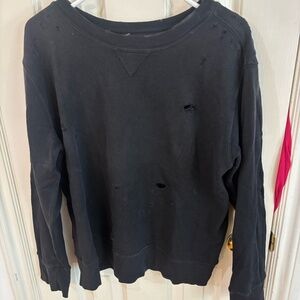 Current/Elliot sweatshirt black - holes are apart of the designe